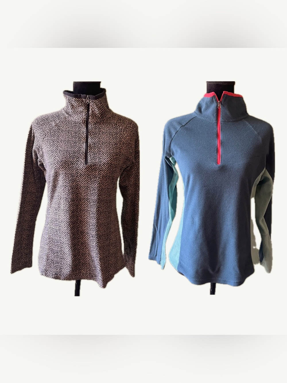 COLUMBIA Women's Fleece Pullover 3/4 Zipper Size Medium - 2 Pieces